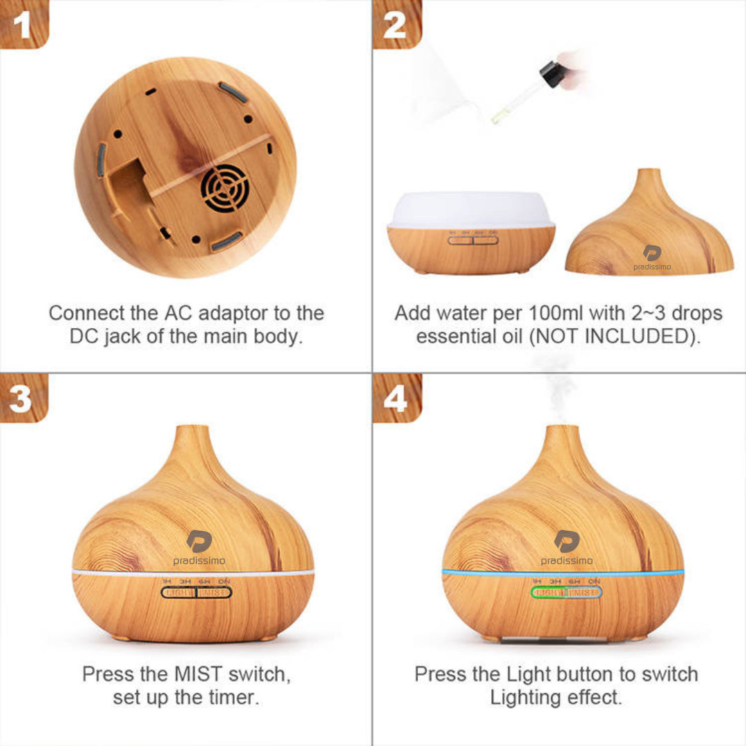 Aromatherapy Diffuser +10 Free Essential Oils