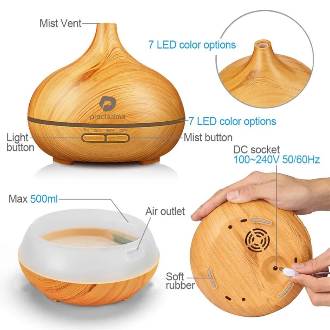 Aromatherapy Diffuser +10 Free Essential Oils